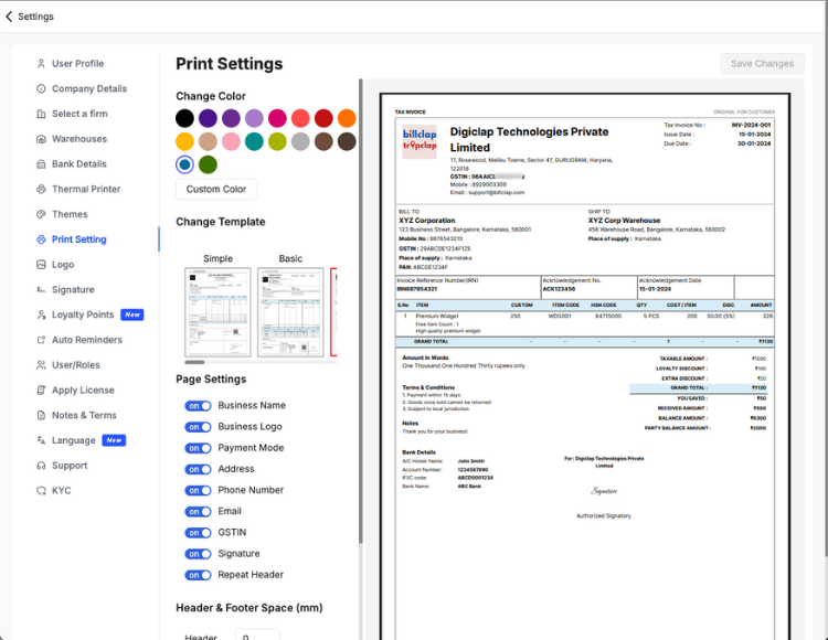 BillClap GST billing software preview